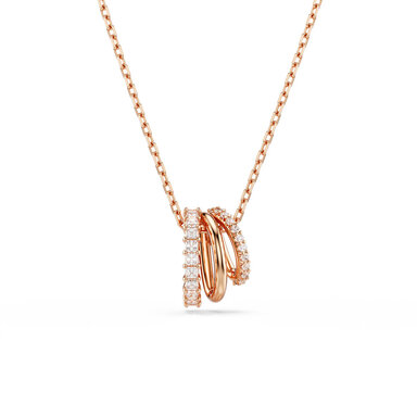 SWAROVSKI 施華洛世奇 鏈墜 鍍玫瑰金色-
